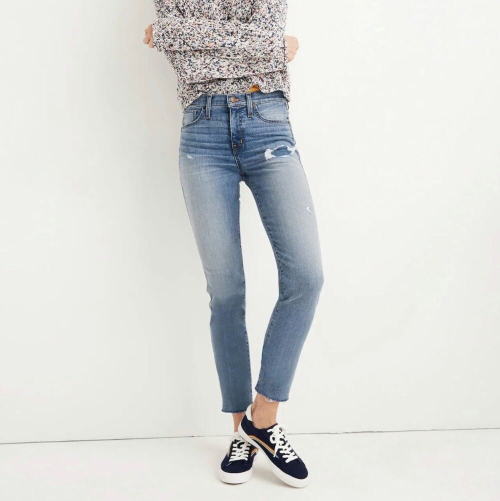 Madewell Women's Slim Straight Crop Jeans Blue Size 26 / 2